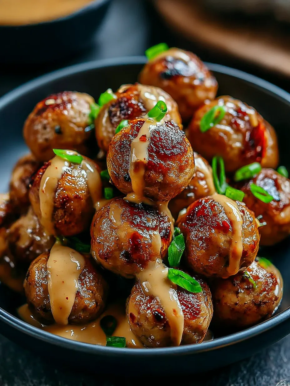 A bowl of meatballs with spicy mayo dip.