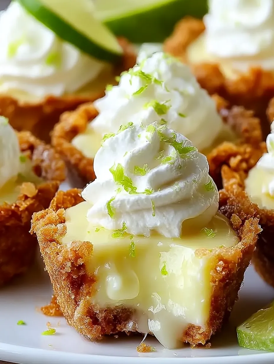 A close up of a dessert with a green topping.