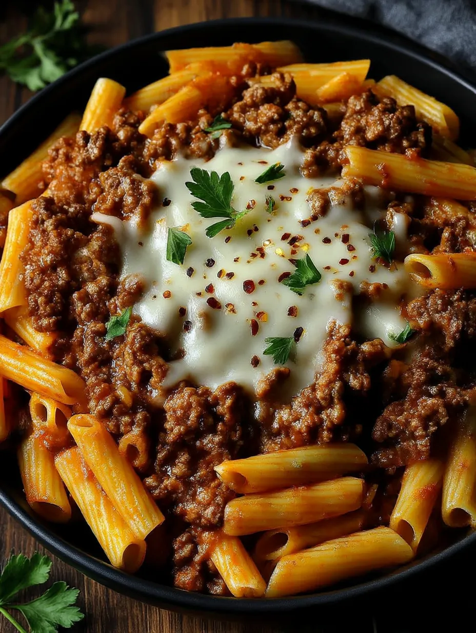 A bowl of creamy rotel pasta.