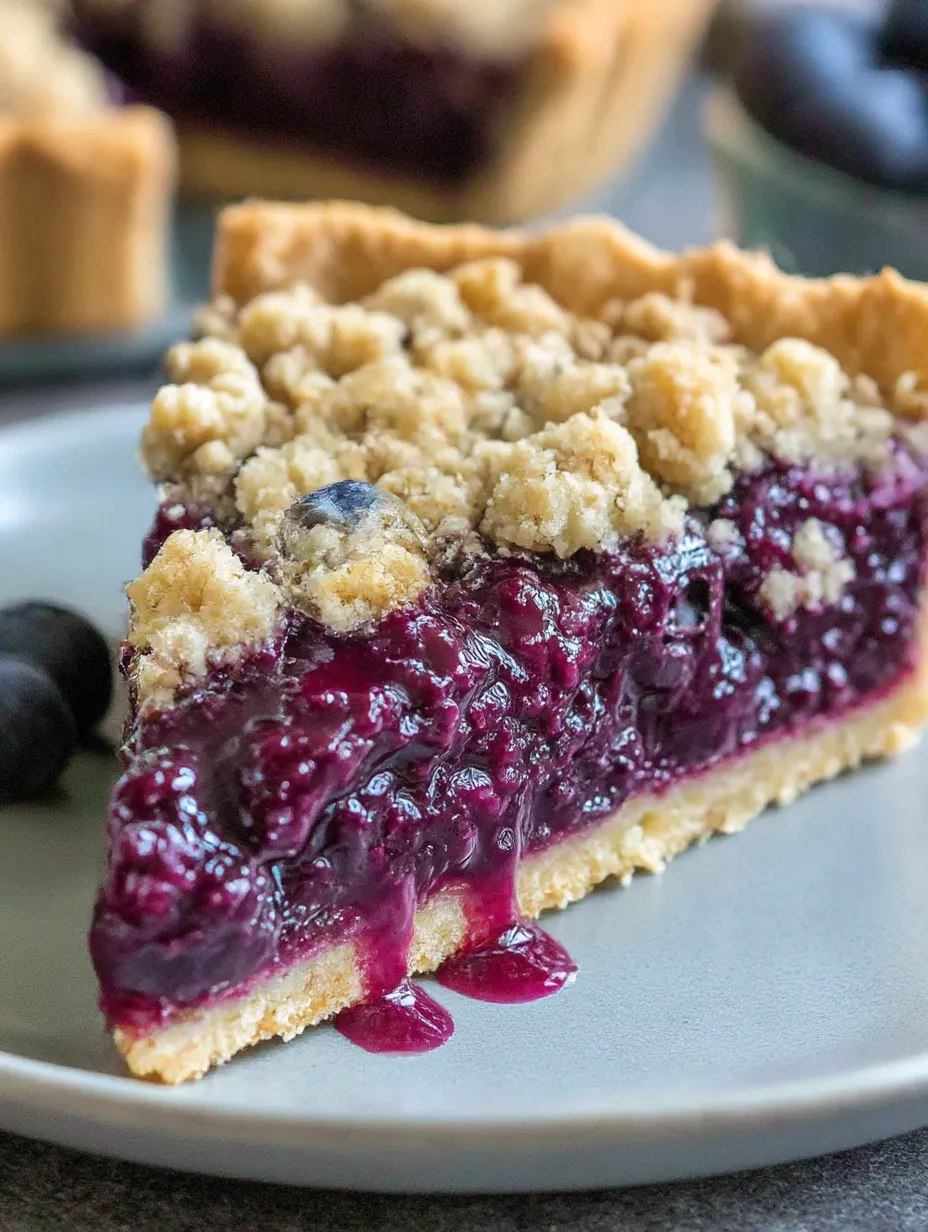 A slice of German Blueberry Cake.