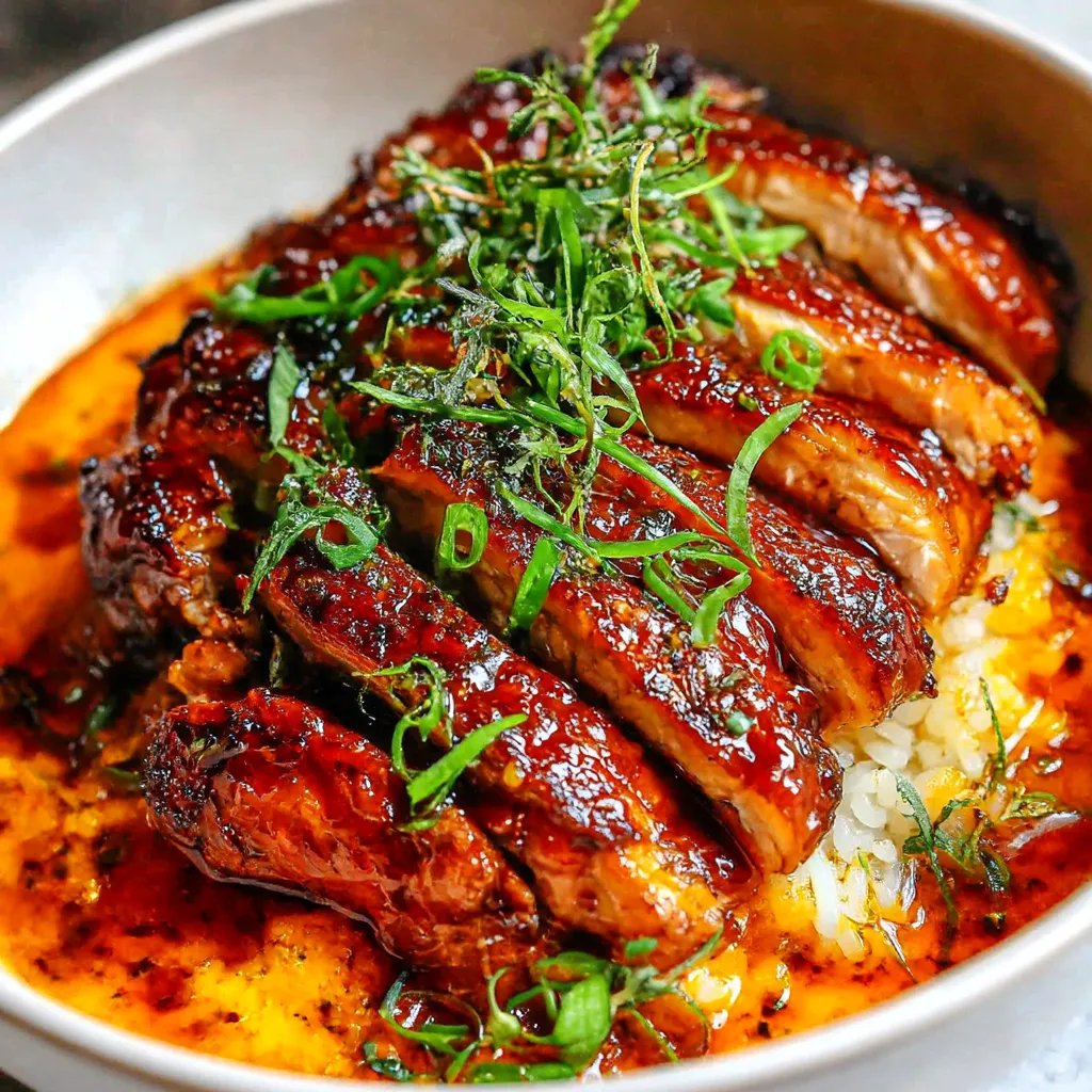 A bowl of food with rice and meat.