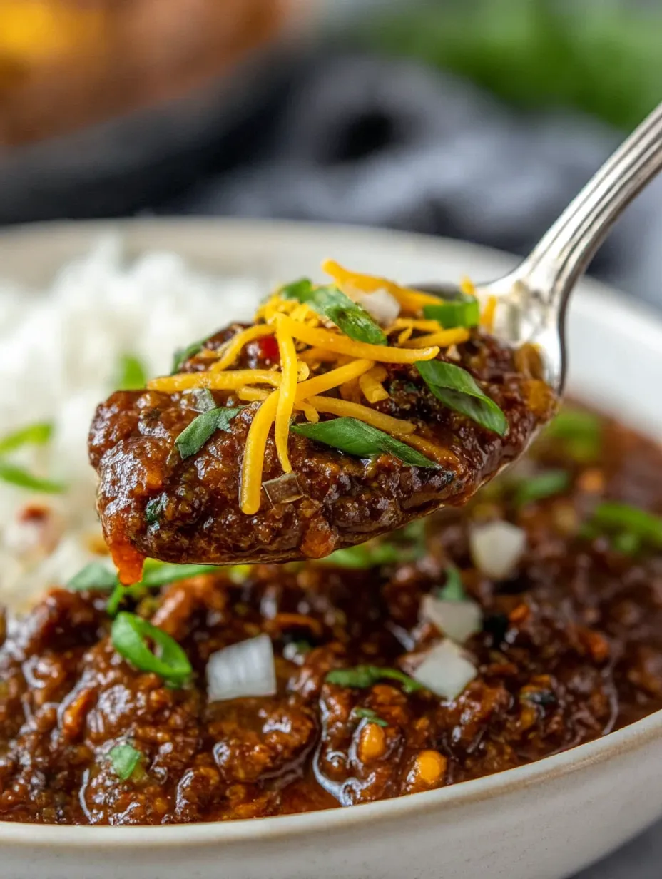 A spoonful of Korean chile con carne.
