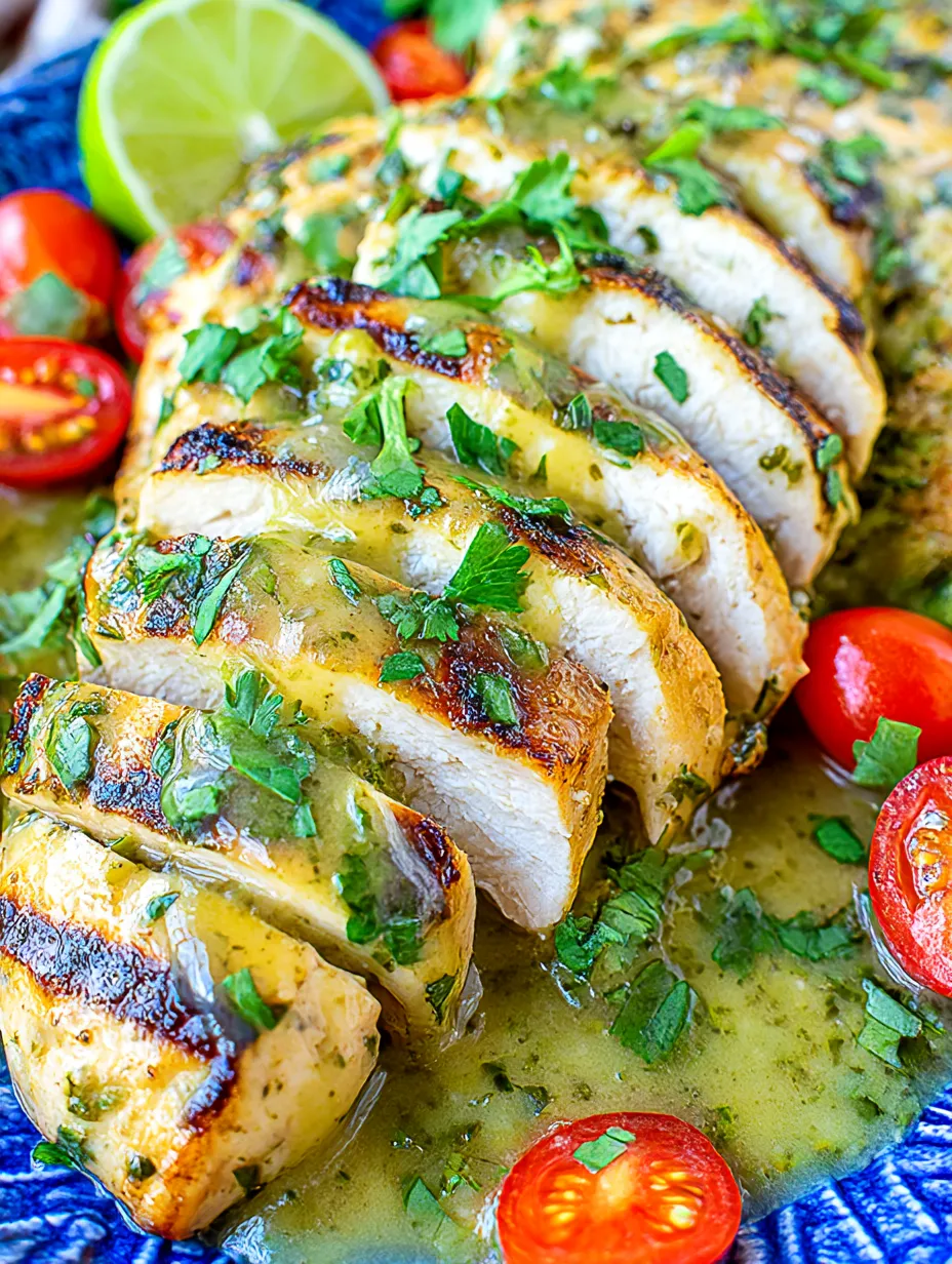 Grilled Salsa Verde Pepper Jack Chicken.