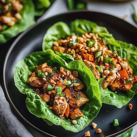 Thai Chicken Lettuce Wraps