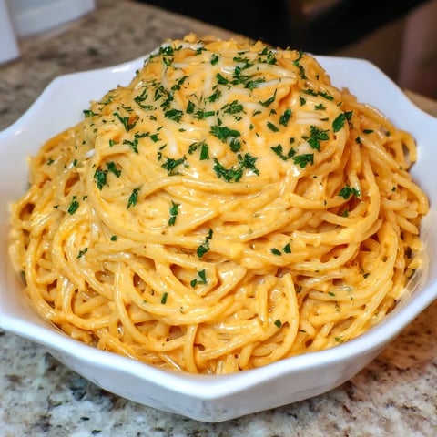 A bowl of spaghetti with garlic and parmesan cheese.